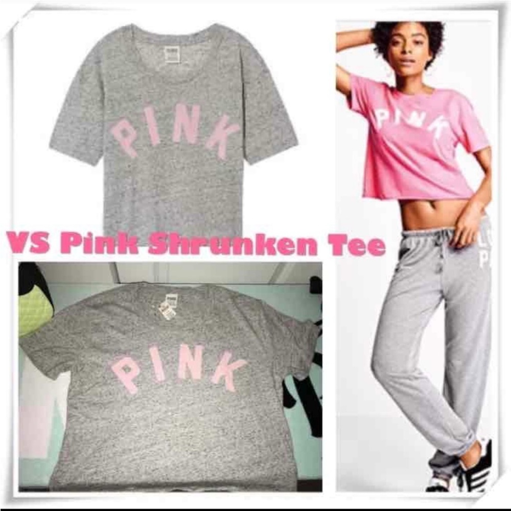 VS PINK SHRUNKEN TEE SIZE LARGE *NEW*